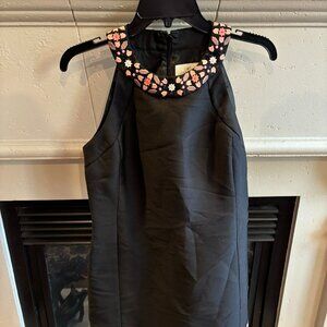 NWT Kate Spade Dress By The Pool Black Mosaic Floral Embroidered Shift Dress 4